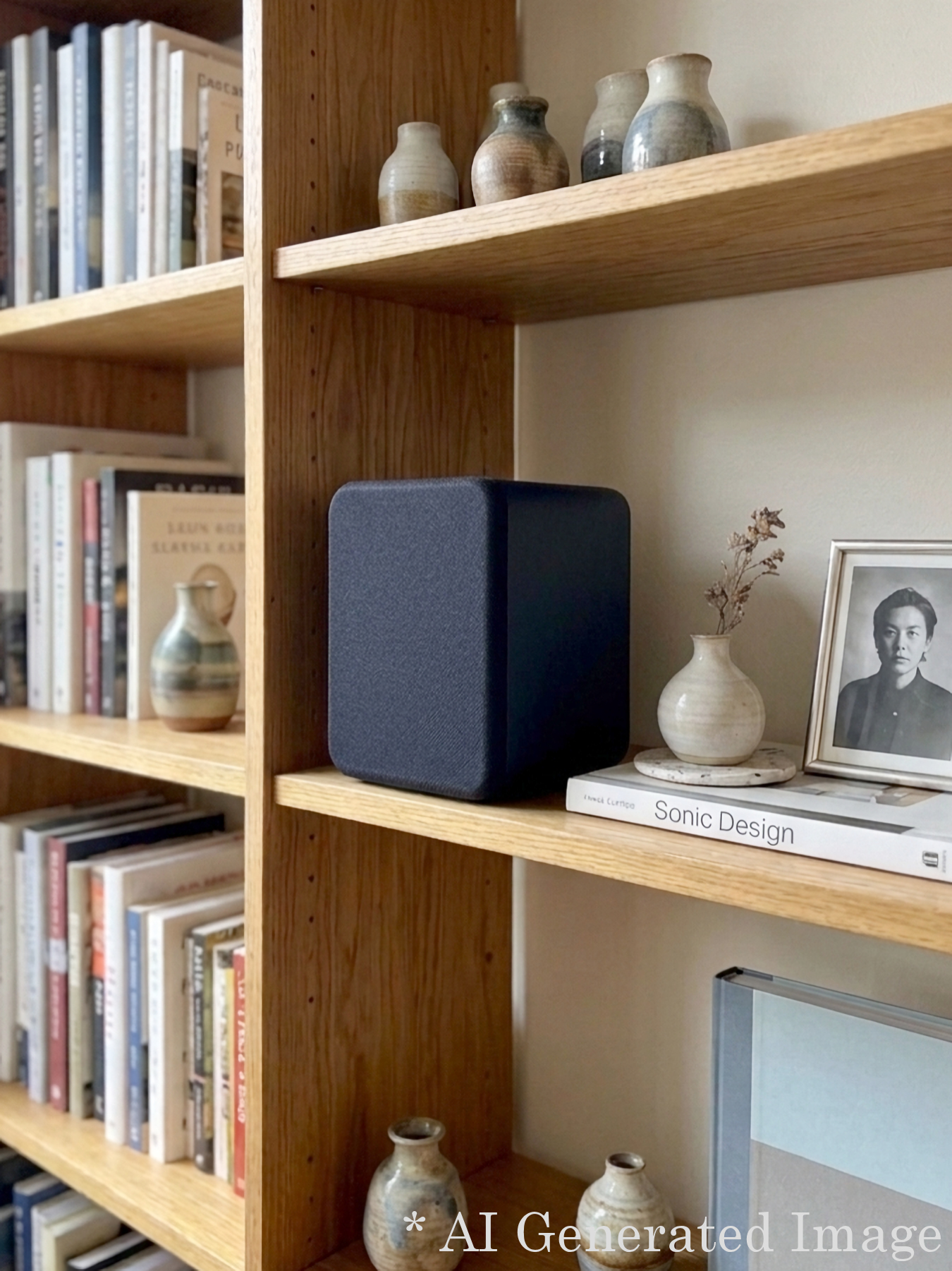 HouseWaves-One bookshelf speaker at home