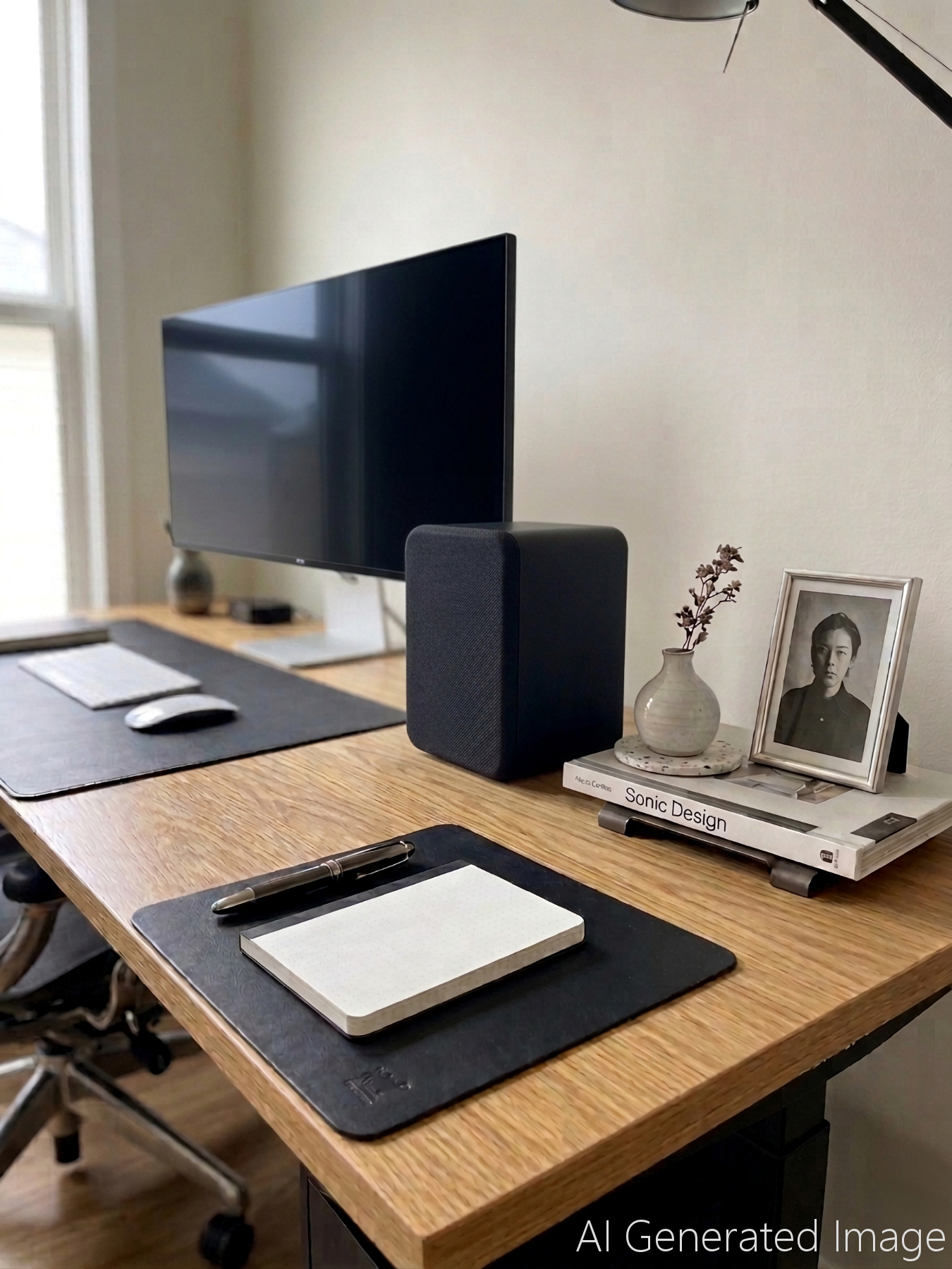 HouseWaves One lifestyle — compact single driver bookshelf speaker in home setting, Home Assistant whole-home audio