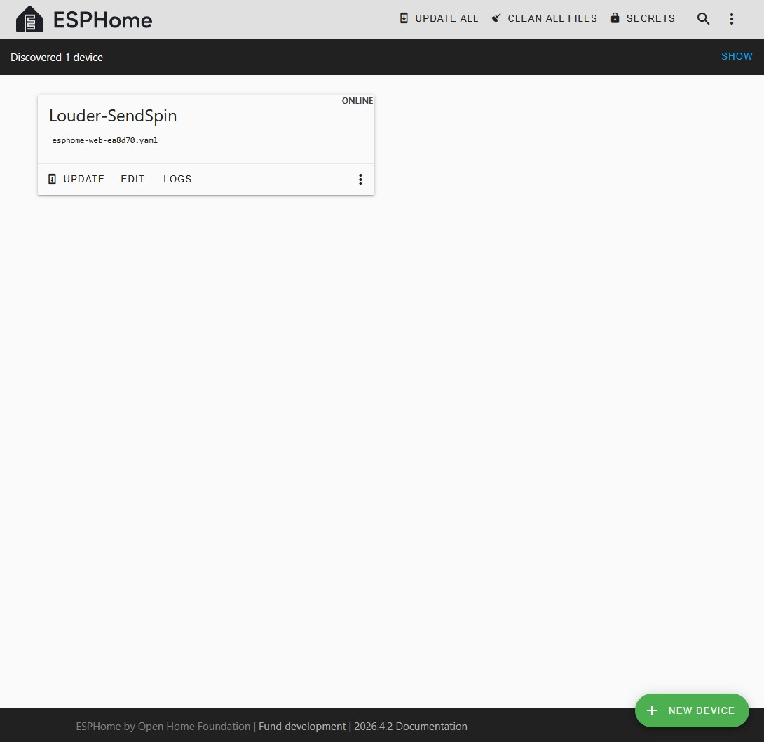 10_sendspin_esphome_builder_start_screen_housewaves_and_loud_esp32